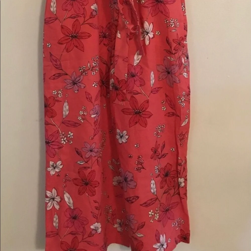 BANANA REPUBLIC LINEN FLORAL ROMPER JUMPSUIT JUMPER - 2 NEW CORAL